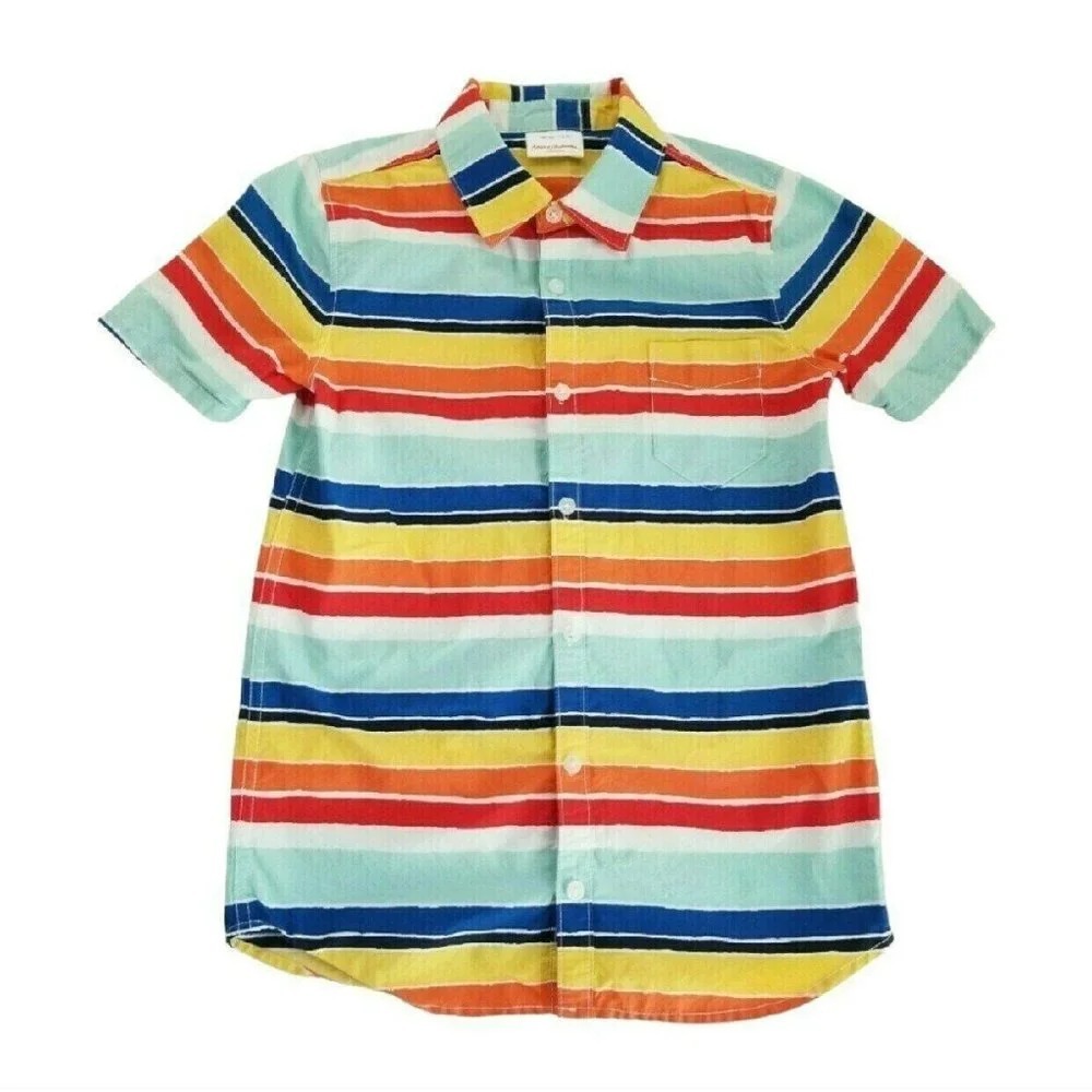 Hanna Andersson Sunny Days & Get Aways Button Up 10 Boys